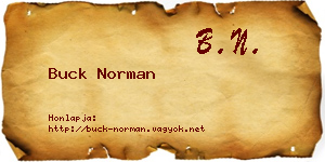 Buck Norman névjegykártya