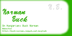 norman buck business card